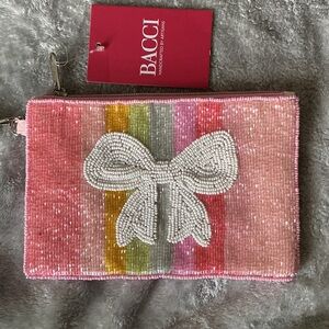 Bacci Beaded Clutch beaded made in India 🇮🇳 NWT